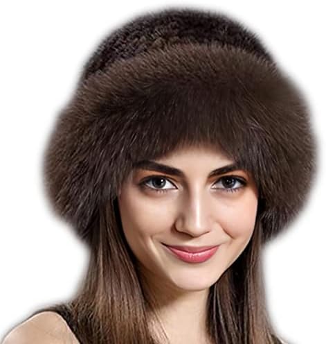 Beret Hat for Women Mink Fur Beret Hats with Lining Real Fur  display picture 1