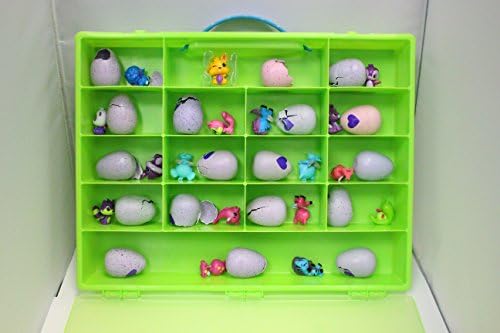 Egg Storage Organizer By Fun For Life - compatible with the Hatchimals and Hatchimal Colleggtibles Brands - Durable Carrying Case For Mini Eggs, Easter Eggs &amp; Speckled Eggs – Green