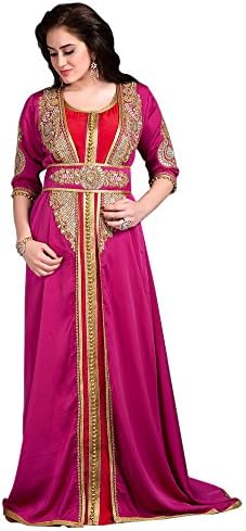 Kolkozy Fashion Women's Jacket Style Dubai Moroccan Kaftan Pink