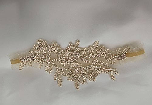 Wedding garters for bride and bridesmaid bridal garter lace (champange)