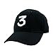 BeiGangStyle Unisex Hat Letter Chance 3 Cap Summer Fashion Cap Chance The Rapper Baseball Cap Chance Baseball Cap Black