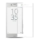Sony Xperia X Compact screen protector tempered glass, Feitenn 3D Curved Full Screen film 0.2mm HD Clear Gorilla Glass Protector Film For Sony Xperia X Compact (White)