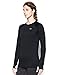 Under Armour Women's Base 3.0 Crew Long-Sleeve T-Shirt , Black (001)/Glacier Gray , Medium