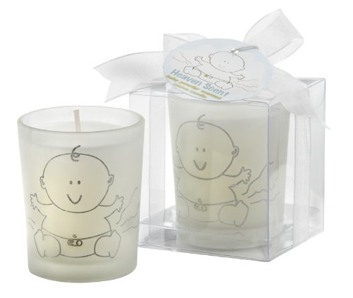 Kate Aspen "Heaven Scent" Baby Powder Fresh Frosted Glass Votive