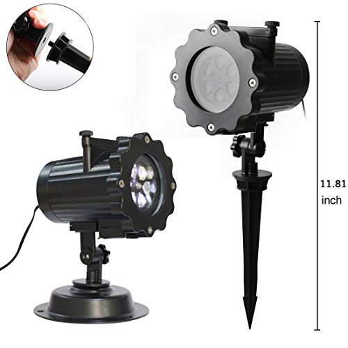 Christmas Lights Projector, Guaiboshi LED Landscape Lights Lamp with 16 Slide Show Pattern for Halloween Wedding Birthday Party Garden Decorations with Remote Control - Thumbnail 2