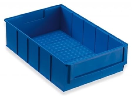 12 Industrieboxen Regalboxen Stapelboxen Lagerboxen blau 300x183x81 mm