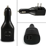 2-in-1 Car and Home Wall Travel Charger Power Adapter Dual USB Ports for iPhone 6 6S, Plus, 5S 5C 5 4S - Samsung Galaxy S6, S6 Edge, S5, S4, S3, S2, Mini - Galaxy Note 5 4 3 2 Edge - LG G2 G3 G4 V10