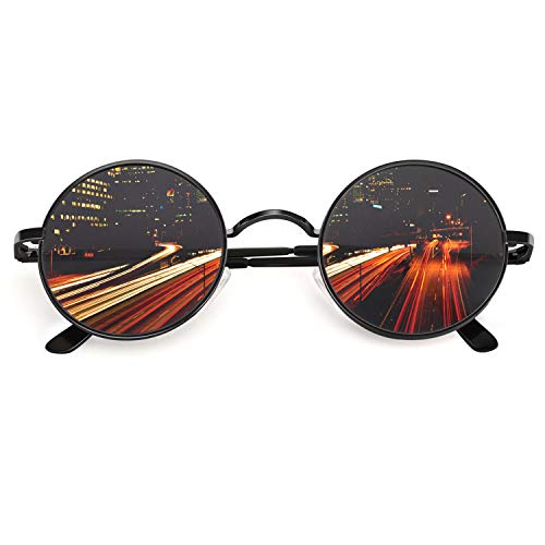 قیمت و خرید CGID E01 John Lennon Round Polarized Unisex Sunglasses with  Case, Gift Package, 3 Sizes | ایگرد