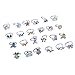 IMIXLOT 20Pcs Women Adjustable Animal Crystal RingsSilver Cute Cos tume Ring Set for Party Gift