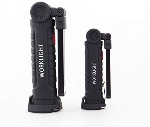 USB Rechargeable Tactical Flashlight with Built-in COB Side Light and Magnet, Foldable Multi-Function Portable Maintenance Emergency Light (CY-W52-18650)