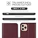 TUCCH iPhone 11 Pro Max Case, iPhone 11 Pro Max Wallet Case with Kickstand Card Slot RFID Blocking, Magnetic PU Leather Flip Cover Compatible with iPhone 11 Pro Max (2019 6.5 inch), Wine Red
