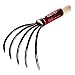 ISSIKI Ninja Claw Rake Cultivtor 5 Prong with Wooden Handle Gardening Tools