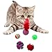 SCIROKKO Christmas Cat Toys Stocking Set for Cats, includes Jingle Toy,Mice Ball,Catnip Fish,Feather Ball,Mylar Crinkle Ball,Cat Teaser Wand & More Cute Kitty Toys