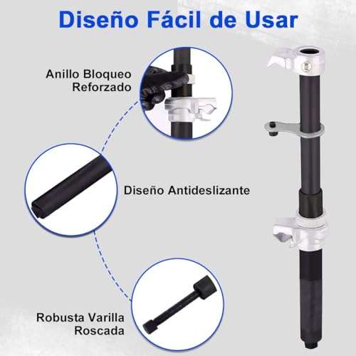 ADILIKADII Kit Compresor de Muelles de Horquilla, 2 Herramienta Compresor de Macpherson Intercambiable de Resorte Bobina de Choque con Mordazas Soporte Seguridad para Coche Camión Motocicleta, 2000Lbs
