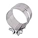 EVIL ENERGY 4.0'' Exhaust Clamp, Lap Joint Band Clamp Stainless Steel for Pipes, Mufflers, Catalytic Converters (1PCS, 4.0 inch)