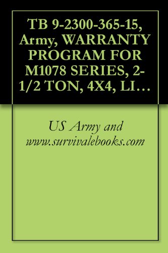 TB 9-2300-365-15, Army, WARRANTY PROGRAM FOR M1078 SERIES, 2-1/2 TON, 4X4, LIGHT MEDIUM TACTICAL VEHICLES (LMTV), 1998