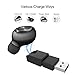 Mini Bluetooth Earbud with [Magnetic USB Charger], Beartwo Invisible Wireless Earpiece In-ear Headset Sweat-proof hands free Single Bluetooth Earphone V4.1 with Mic HD Mic(1 piece)