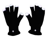 Raver Blacked Out Gloves RGB LED 7 Colors Light Show Gloves