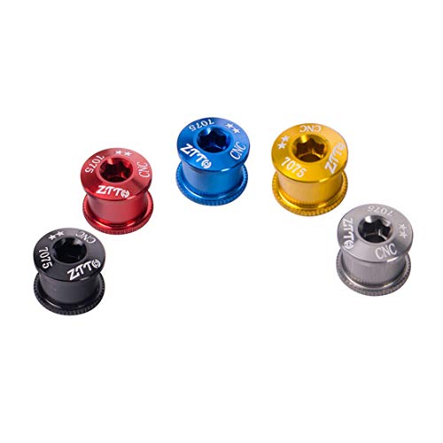 Quanna 5PCS/Set Aluminum Alloy Chainring Bolt Bicycle Chainwheel Screws Road MTB Bicycle Disc Screws for Crankset