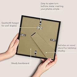 Americanflat 8x8 Picture Frame in Black - Use as