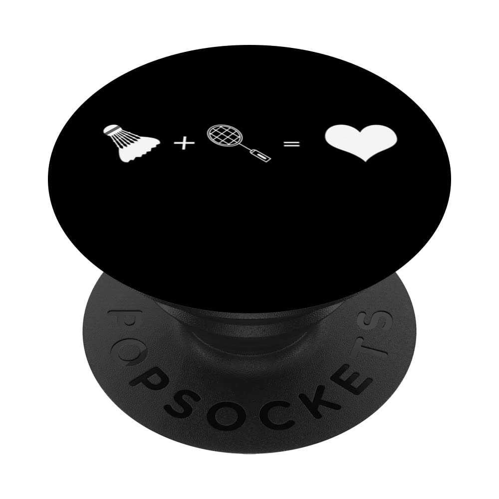 Shuttlecock plus racket for Badminton Lover Badminton racket PopSockets Swappable PopGrip