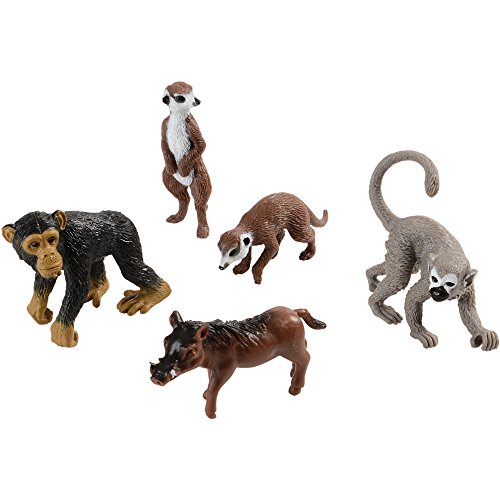 CP Toys 55 pc. Jungle Animal Rescue Playset with 5 Action Figures and