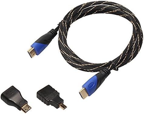 Northbear 3 in 1 1080P HDMI Port Cable to Mini HDMI and Micro HDMI Male to Female Adapter Converter (1.8m/6ft)