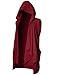 GIVON Mens Sleeveless Ruffle Shawl Collar Cardigan Lightweight Long Hooded Vest Sweater