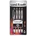 uni-ball Signo Gel 207 Retractable Gel Pens, Medium Point, 0.7 mm, Clear Barrels, Black Ink, Pack of 4