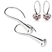 CHAWIN Jewelry 1 Pair 925 Sterling Silver Earrings Sleek Fish Hook Shape Teardrop Earrings Accessories Fit European Style Beads and Charms