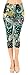 VIV Collection One Size Print Capri Leggings, Rainforest Paisley