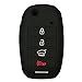 Coolbestda Rubber 4buttons Flip Key Fob Remote Cover Case Protector Holder Keyless Entry for 2016 2017 2018 2019 Kia Optima Soul Sorento Sportage Forte Rio Sedona （Not Fit Smart Key Fob）