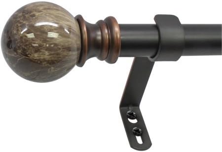 Decopolitan Core Marble Ball 1" Drapery Rod Set | Matching clip rings are available to complete your look