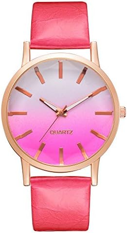 Ladies Woman Watches Sale Clearance Under 5,Womens Crystal Quartz Watches,Womens Unisex Retro Casual Faux Leather Band Analog Alloy Quartz Wrist Watch(##Multicolor)