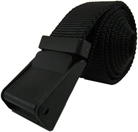 "Adventure" 1.25 Inch Belt Nickel Free; Daily Use; No Metal; Security Friendly (XXL Size 50, Solid Black)