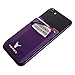 Monca Phone Wallet Stick on, RFID Blocking Phone Card Holder for Back of Phone Stick On Sticky Adhesive Attachment iPhone Wallet & iPhone Credit Card Holder (RFID Purple)
