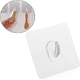 12x Reusable Nano Wall Hooks Adhesive Towel Hooks for Kitchen Bathroom Bedroom view 4