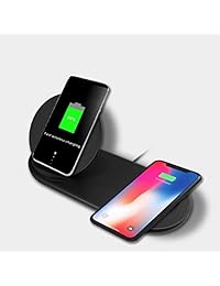 Cargador inalámbrico, soporte de carga inalámbrico, universalmente compatible con teléfonos inteligentes Qi habilitados y selecciona relojes Samsung Gear S3, reloj Galaxy 1.654 in 1.811 in versión de actualización
