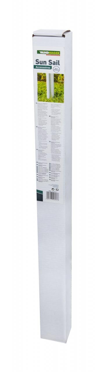 Windhager Premium ground sleeve, attachment of the sun sail pole, base plate, post support, frost-proof, sleeve length 90 cm, 10707