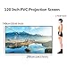 120 Inch 16:9 Portable Projector Screen High Contrast Collapsible PVC HD 4K Design Hanging Hole Grommets Front Projection Home Indoor Outdoor Movie Match Party