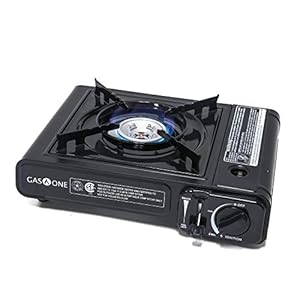 Gas ONE GS-1000 7,650 BTU Portable Butane Gas Stove Automatic Ignition with Carrying Case, CSA Listed (Stove)