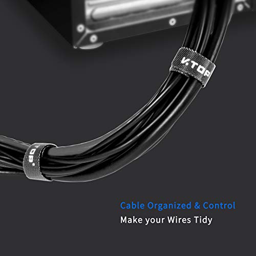 Reusable Cable Straps Wire Ties - Adjustable Cable Ties Releaseable Tidy Wrap - Hook and Loop Cable Straps Cable Tie (50pcs)