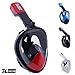 Full Face Snorkel Mask - GoPro Compatible, With Anti Fog And Anti Leak Technology. 180° Panoramic view: See More with a Larger Viewing Area!
