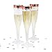 Rose Gold Plastic Champagne Flutes (60 Pack) Disposable, Clear Plastic Toasting Glasses, 6.5 oz Champagne Flute - Wedding & Party Cups for Champaign, Wine or Mimosa - Bulk Order tossware for Parties