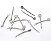 PEPPERLONELY Brand 100PC Silver Tone Bobby Pins Hair Clips (44mm) with Glue On Flat Pads (8mm)
