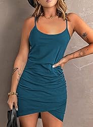 Acelitt Blue Sundress for Women 2024 Summer