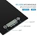 Vellepro Electronic Kitchen Scale with 4 Units,Large LCD Display, Auto Off,Tare Function,Multifunction Food Scale with Water-Resistant Tempered Glass Surface,Touch Sensitive Button(Batteries Included)