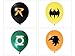 JUSTICE LEAGUE INSPIRED SUPERHERO AVENGER BALLOON BUNDLE - 30 LARGE 12 INCH BALLOONS 15 DIFFERENT STYLES