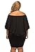Gloria&Sarah Women's Sexy Off Shoulder Ruffles Multiple Dressing Layered Plus Size Mini Dress,Black,XX-Large