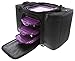 6 Pack Fitness Insulated Meal Prep Bag, Innovator 300 Black/Neon Purple (3 Meal) w/Bonus ZogoSportz Cyclone Shaker